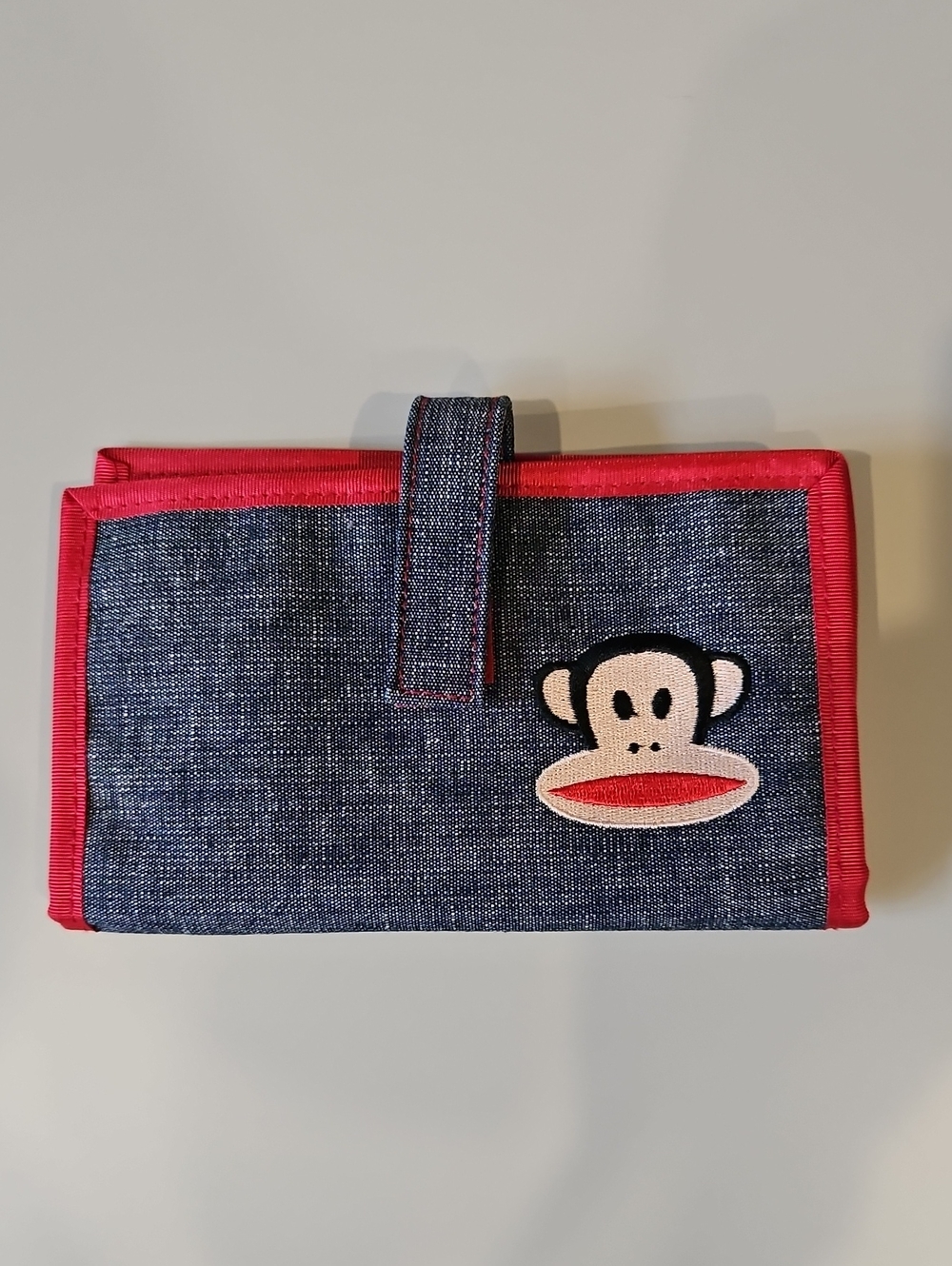 Paul Frank Denim Wallet with Red Trim